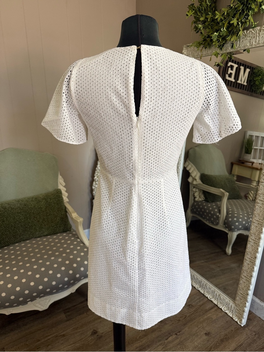 J. Crew • Cotton Eyelet Lace Mini Dress - Picture 6 of 16